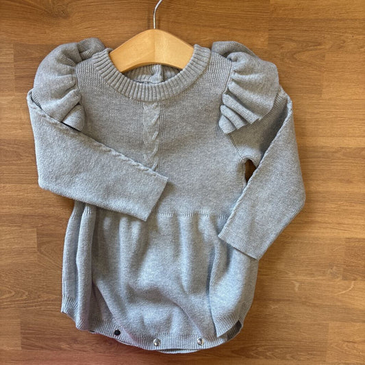 Vignette Knit Bubble Romper - 9/12m