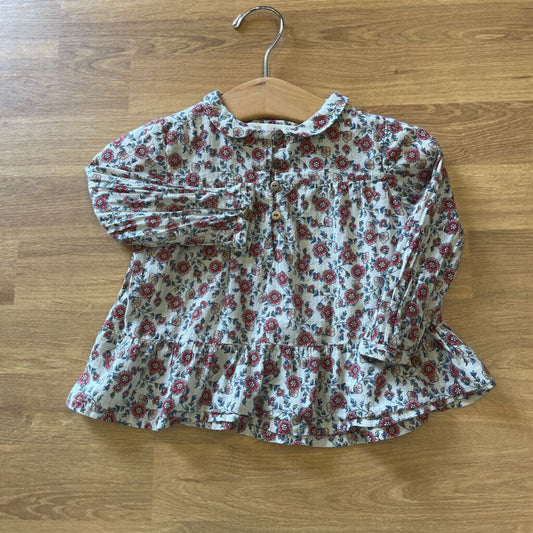 Zara Floral LS Top - 6/9m