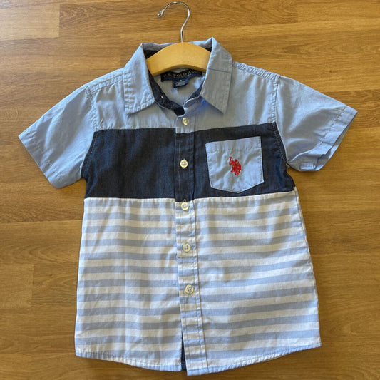 Polo Stripe SS Button Up - 5