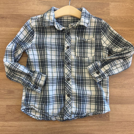 Cotton On Plaid Flannel LS Button Up - 6