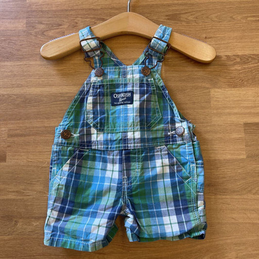 Osh Kosh Plaid Shortall - 3m