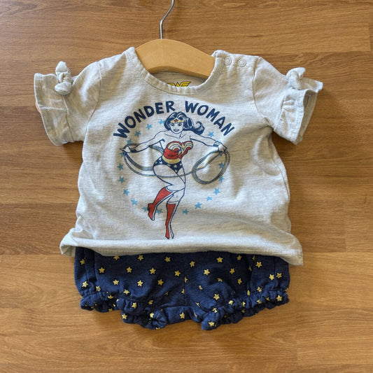 Wonder Woman SS Tee / Shorts Set - 6/9m