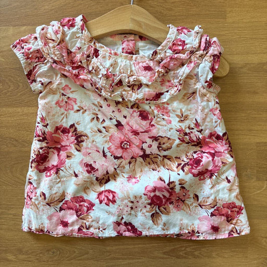 Janie & Jack Floral SS Top - 18/24m