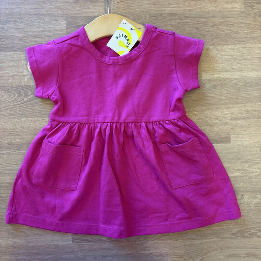 NWT Primary SS Pocket Dress 6-12M