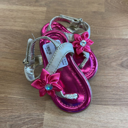 Genuine Kids Pink/Gold Sandals - 3