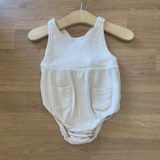 Pettit Lem Ribbed Bubble Romper - 6m