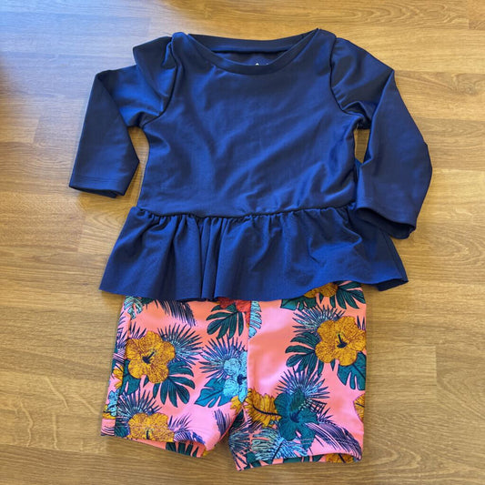 Cat & Jack Floral Two Pc Swim - 18m
