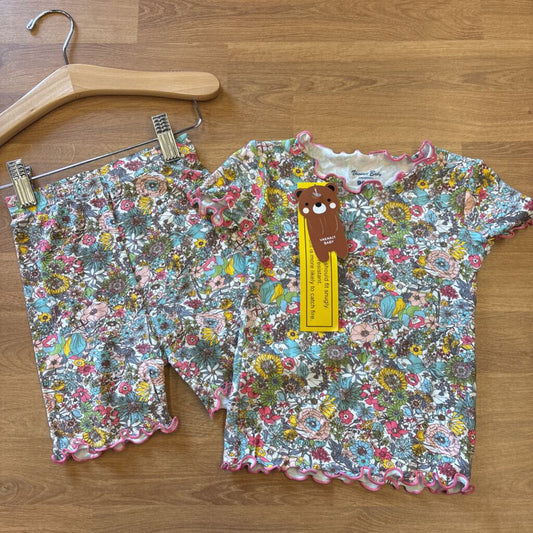 NEW Vanenit Floral Viscose Short Pjs - 2T