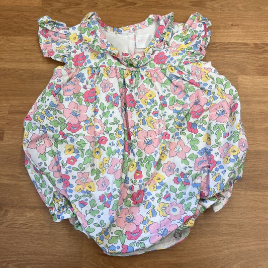 Cecil and Lou Floral Bubble Romper - 6m
