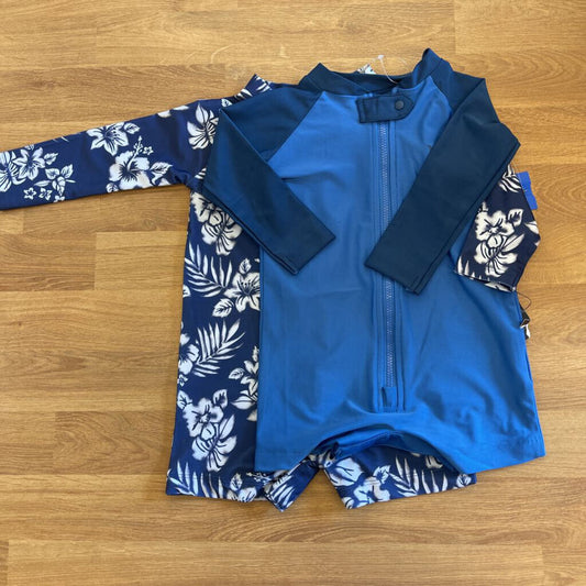 NWT Hurley Set of 2 LS One Pc Swim - 6m