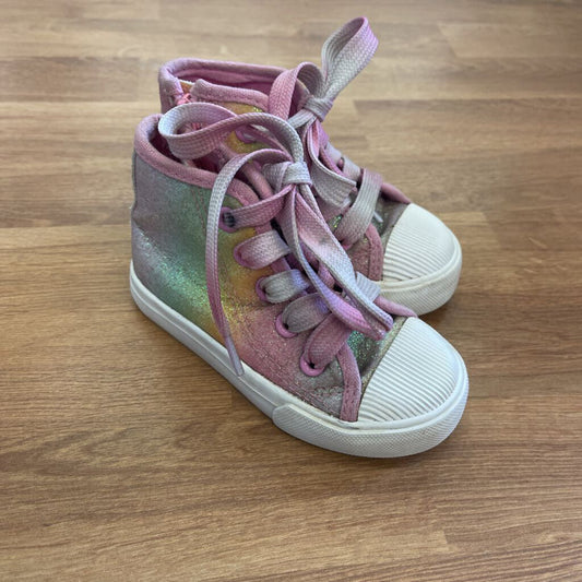 Primark Pink Hight Top Sparkle Sneakers - 7