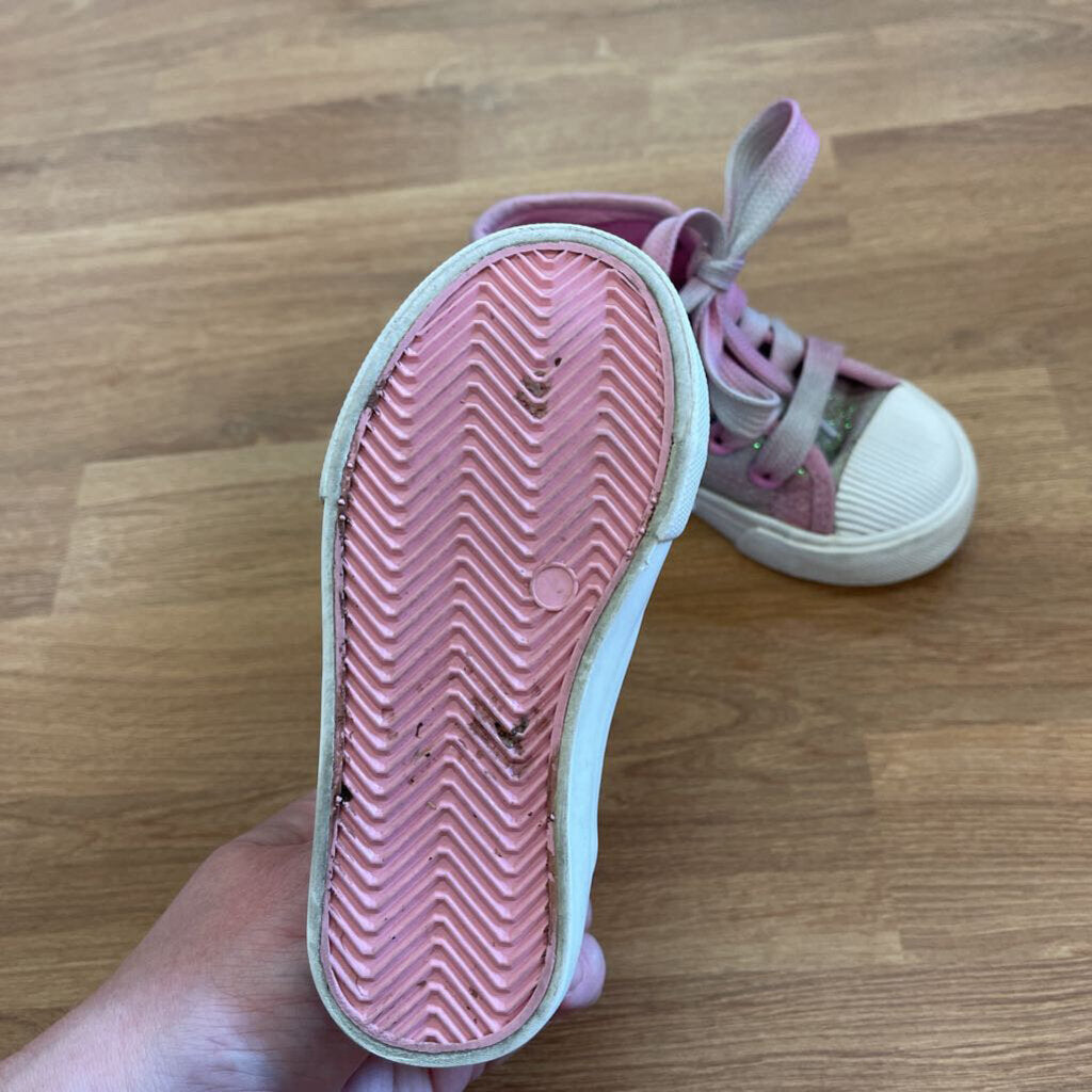 Primark Pink Hight Top Sparkle Sneakers - 7