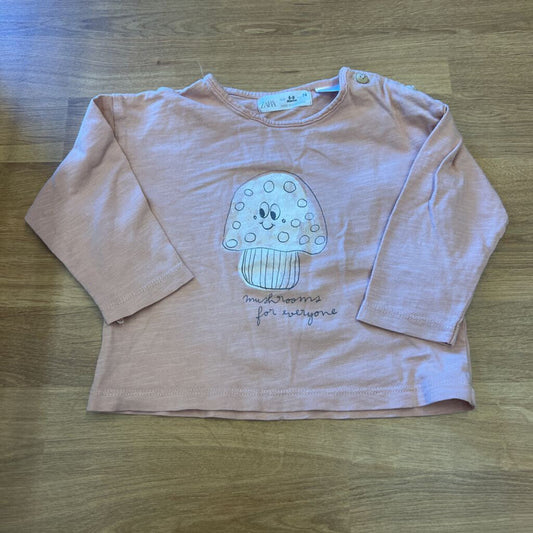 Zara Mushroom LS Tee - 6/9m