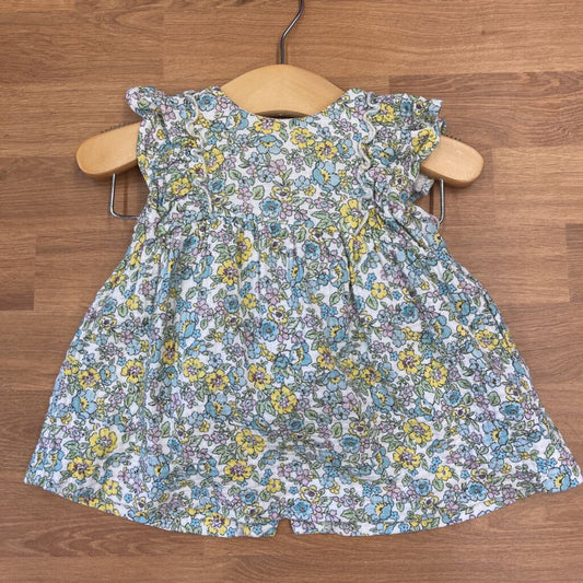 Zara Floral SS Dress w/ Bloomers - 6/9m