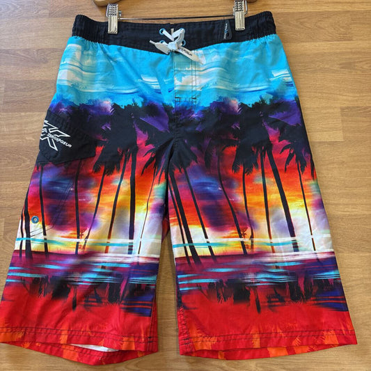 Zero Xposur Palm Tree Swim Shorts - 14/16