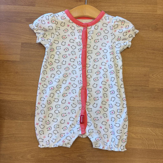 Horseshoe Bubble Romper - 3/6m