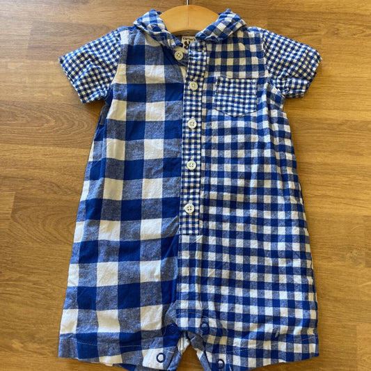 Carter's Plaid Short Romper - 9m