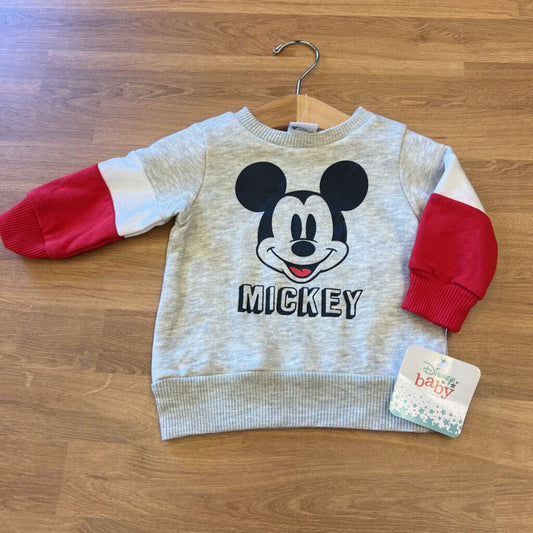 NWT Disney Baby Mickey Crewneck - 3/6m