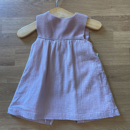 Neck & Neck Linen Open Back Dress - 9/12m