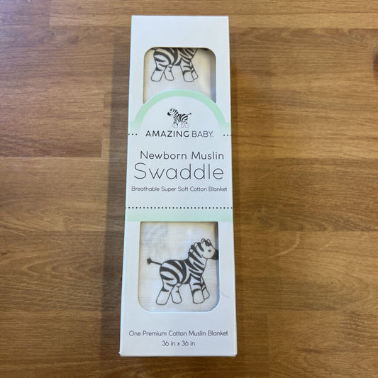NEW Amazing Baby NB Muslin Swaddle