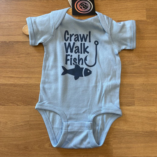 NWT Brisco Brands Fish SS Onesie - 6m