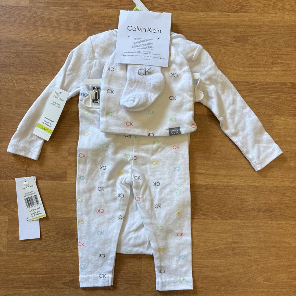 NWT Calvin Klein 4pc Set - 3/6m