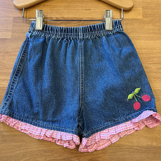 Vintage Cherry Denim Shorts - 24m