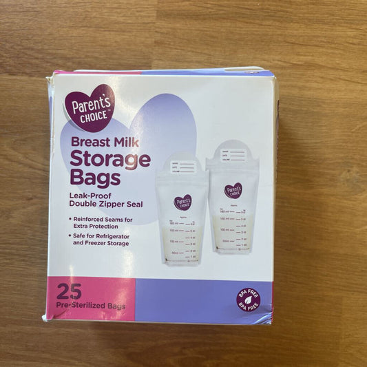 NEW Parent's Choice Breastmilk Storage Bags - 25ct