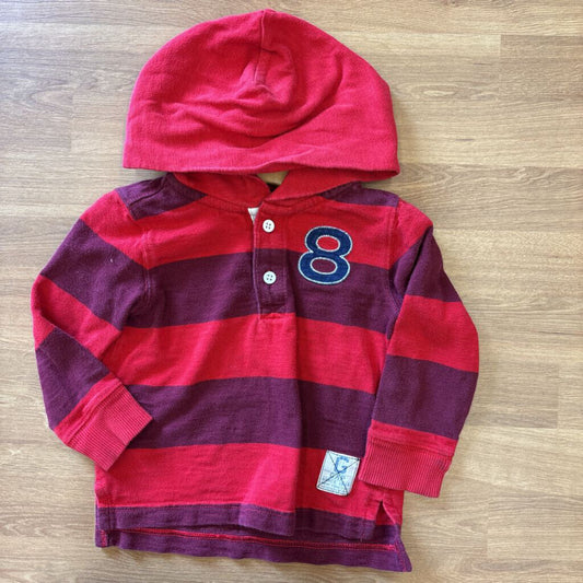 Baby Gap Stripe LS Hoodie Tee - 2