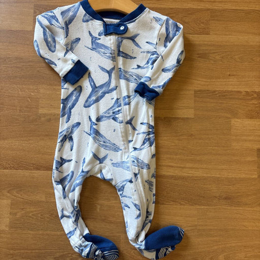 Burt's Bees Whale Pjs - 3/6m