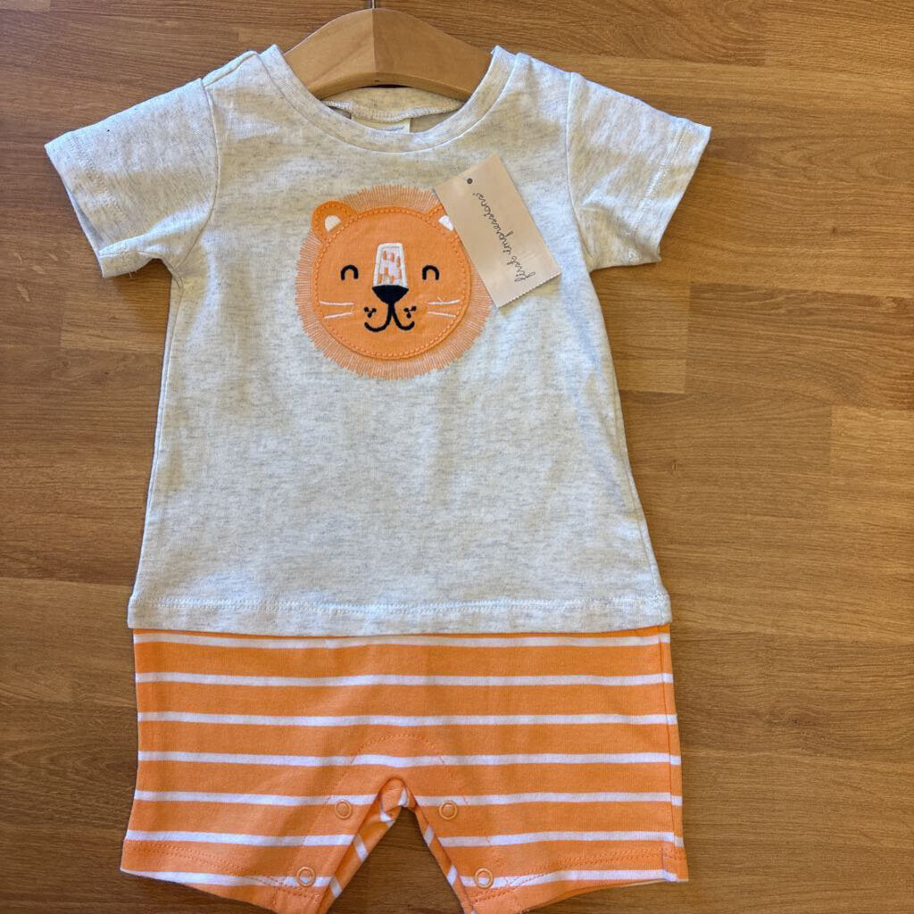 NWT First Impressions Lion Short Romper - 3/6m