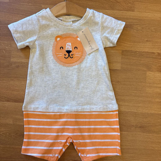 NWT First Impressions Lion Short Romper - 3/6m