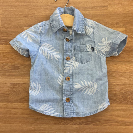 Osh Kosh Leaf SS Button Up - 3m