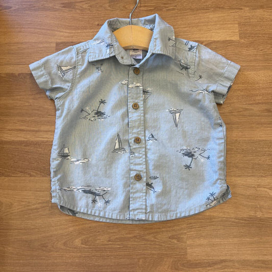 Carter's Sailboat SS Button Up - 6m