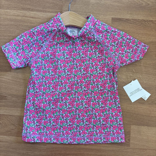 NWT Amazon Floral SS Rash Guard - 4T