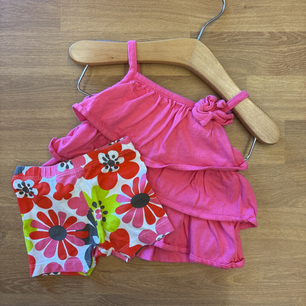 Carter's Floral Ruffle Two Pc Set - 3m
