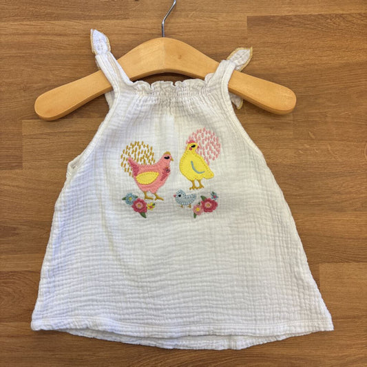 Mudpie Linen Chicken Tank - 12/18m