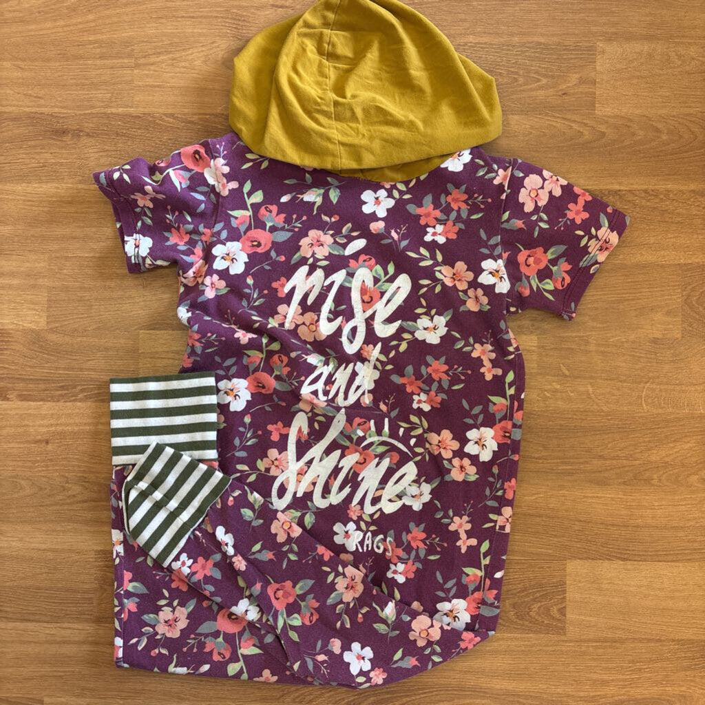 Rags Hoodie SS Romper - 3/4