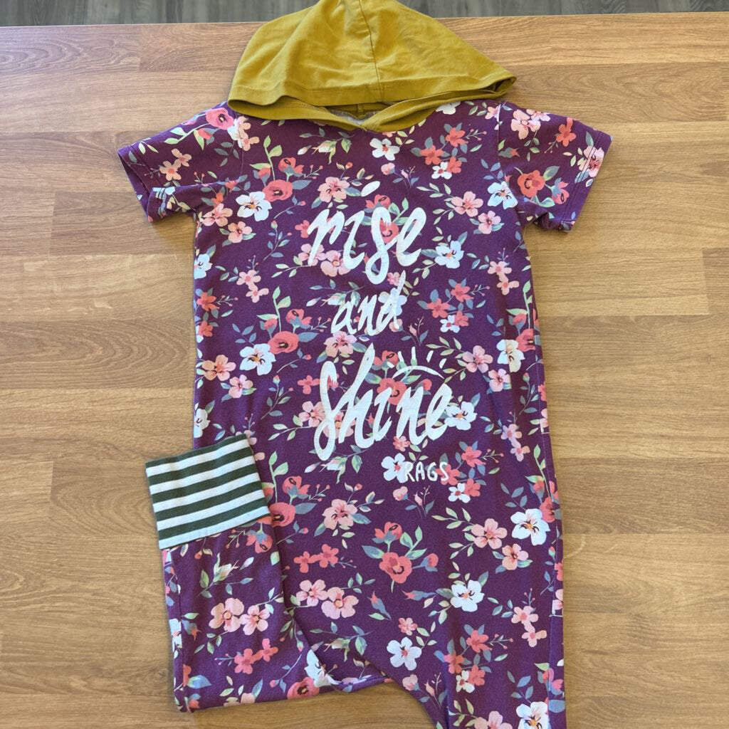 Rags Hoodie SS Romper - 3/4
