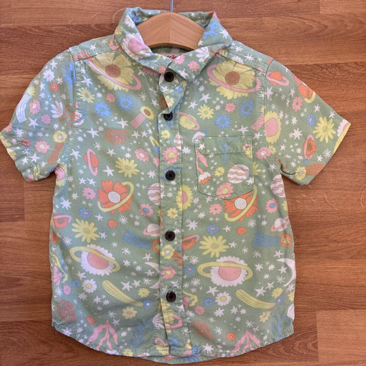 Cat & Jack Space SS Button Up - 3T