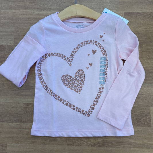 NWT Carter's Heart LS Tee 3T