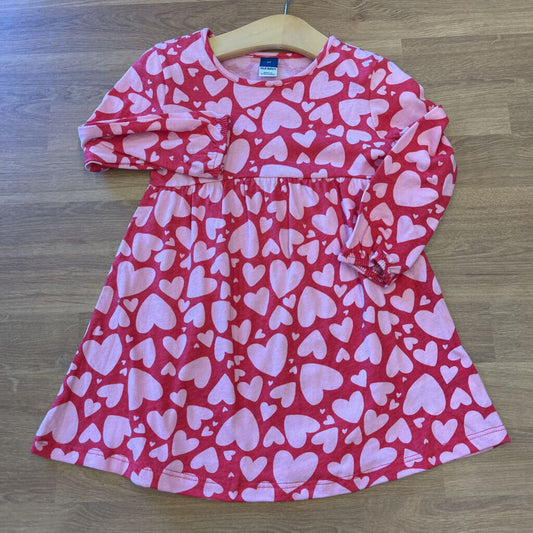 NWT Old Navy Heart LS Dress 2T