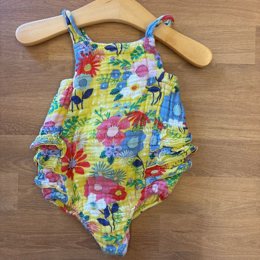 Angel Dear Flower Muslin Bubble Romper 6-12m