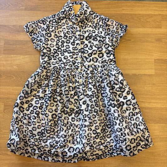 Crewcuts Leopard SS Button Up Dress - 4