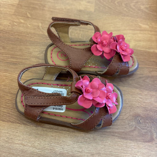 Genuine Kids Pink Flower Sandals 2c
