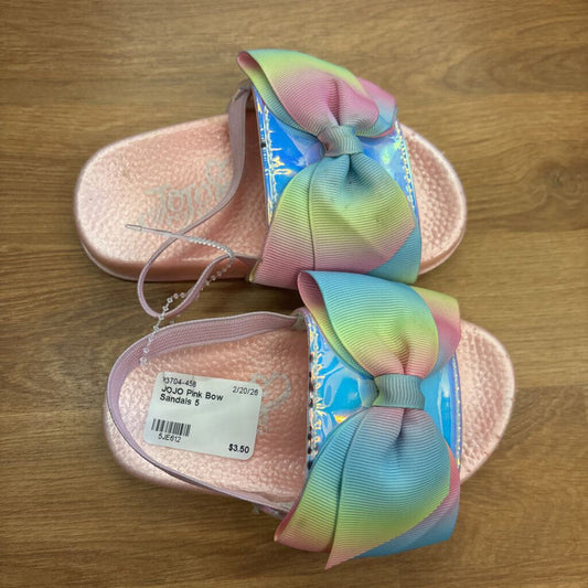 JOJO Pink Bow Sandals 5