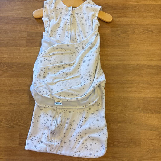 Halo Moon Stars Velcro Swaddle 3/6m