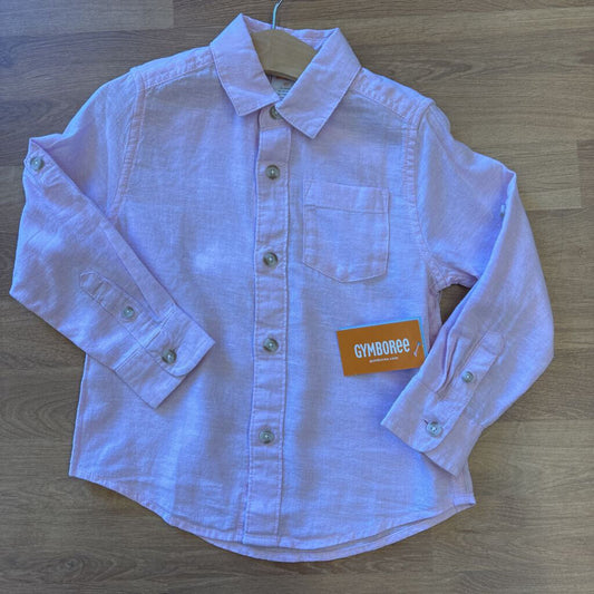 NWT Gymboree Linen LS Button Up 3T