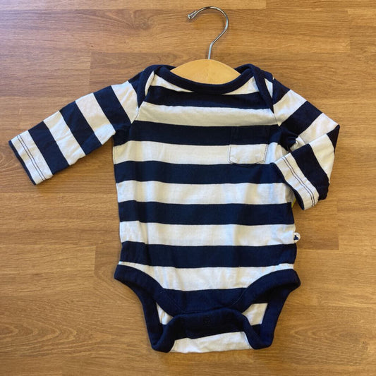 Baby Gap Stripe LS Onesie - 0/3m