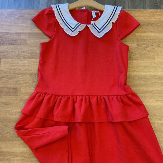 NWT Janie & Jack Collar SS Peplum Dress - 12